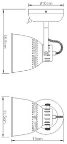 Globo 54651-1 - Spot de perete HERNAN 1xE14/40W/230V