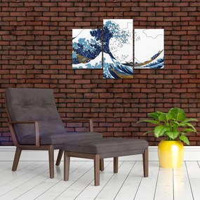 Tablou - Desen japonez, valuri (90x60 cm)