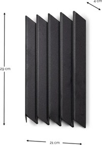 Cuier de perete negru din metal 21 cm Sensu – Spinder Design
