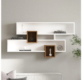 Raft de perete KAREN 120 x 72,2 cm, alb/nuc