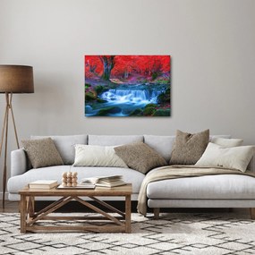 Tablou - Cascada în pădurea roșie (70x50 cm)