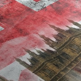 Tablou - Londra (cu ceas) (90x30 cm)