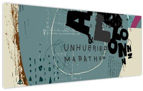 Tablou - Flying balon cu curcubeu (120x50 cm)