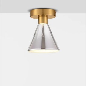 Plafoniera, Spot aplicat LED, Metal, Sticla, Fumuriu, Voi