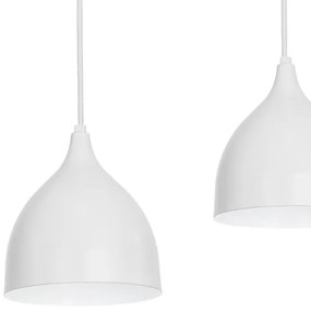 Lustră pe cablu NOAK 4xE27/60W/230V albă