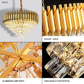 Candelabru Cristal, Raven 50cm Gold