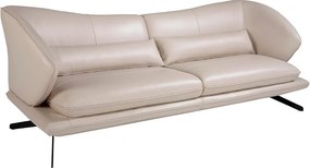Canapea 3 locuri eleganta cu spatar original Cowhide leather taupe grey