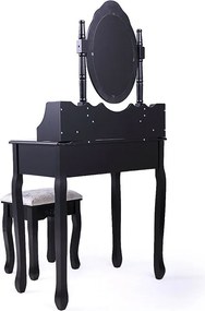 Masuta de toaleta Rome cu taburet-negru