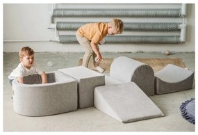 Teren de joacă din spumă maro 5 buc. din catifea reiată înălțime 30 cm 250x45 cm Montessori – Meowbaby