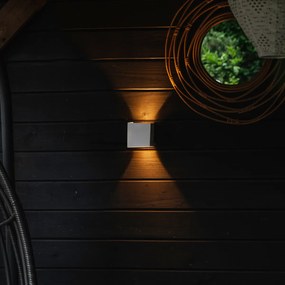 Lampă de perete exterioară albă inclusiv LED 2 lumini IP54 - Edwin