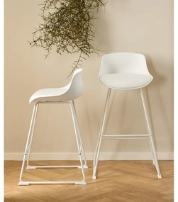 Scaun de bar alb (înălțime șezut 66 cm) Tina – Actona