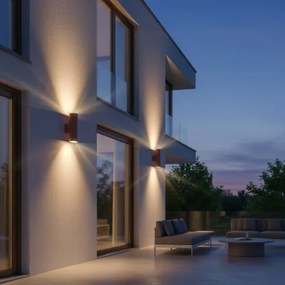 Ideal Lux - Aplica de perete pentru exterior GUN 1xGU10/35W/230V 21 cm IP44 maro