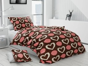 Lenjerie de pat din bumbac Culoare maro, BENDIGO + husa de perna 40 x 40 cm Dimensiune lenjerie de pat: 70 x 90 cm | 140 x 200 cm