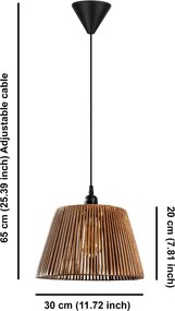 Lustră neagră/bej ø 30 cm Cone – Opviq lights