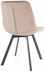 Scaun rotativ Monti velvet bej inchis/negru Blu40