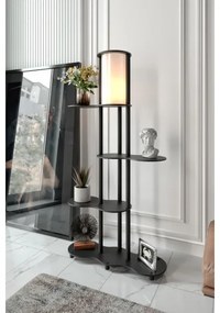 Lampadar cu polițe NOTO 1xE27/40W/230V negru