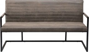 Bancheta design industrial Loft 160cm, vintage taupe