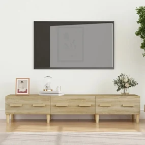 Comoda TV, stejar sonoma, 150x34,5x30 cm, lemn compozit Stejar