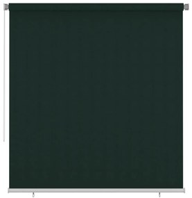 Jaluzea tip rulou de exterior, verde inchis, 220x230 cm, HDPE Morkegronn, 220 x 230 cm