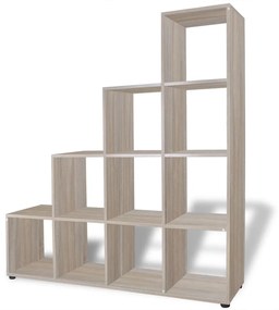 242551 vidaXL Bibliotecă în trepte / Raft de expunere 142 cm Stejar