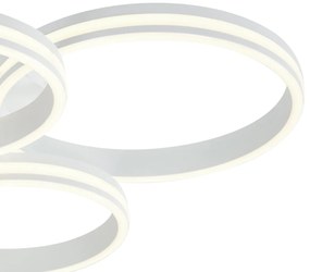 Plafonieră albă cu LED inclus, cu 4 lumini reglabile în 3 trepte - Navara
