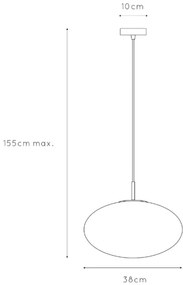 Lustră pe cablu ONLI JANET 1xE27/6W/230V d. 38 cm