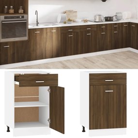 vidaXL Dulap inferior cu sertar “Lyon”, stejar maro, 50x46x81,5 cm