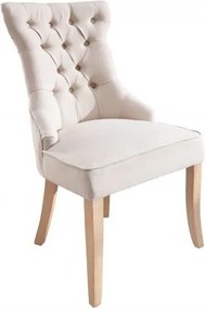 Set 2 scaune stil baroc Castle Leinen bej