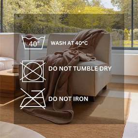 Pătură taupe din micropluș/cocolino 150x200 cm Tomo – Tiseco Home Studio