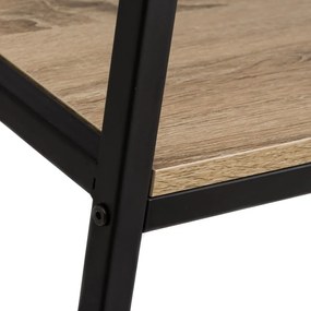 Bibliotecă neagră/ cu aspect de lemn de stejar 60x180 cm Urban – Casa Selección