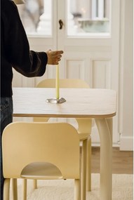 Masă de dining cu blat cu aspect de lemn de stejar 80x140 cm Meko – noo.ma