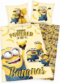 Lenjerie de pat din bumbac Herding Minionii, 135 x 200 cm, 80 x 80 cm