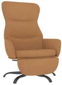 3097479 vidaXL Scaun de relaxare cu suport picioare, gri taupe, microfibră