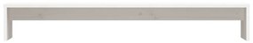 Suport pentru monitor, alb, 100x27x15 cm, lemn masiv pin 1, Alb