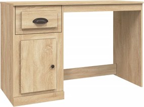 816475 vidaXL Birou cu sertar, stejar sonoma, 115x50x75 cm, lemn prelucrat