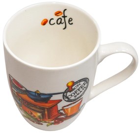 Cană cu decor râșniță de cafea de 370 ml