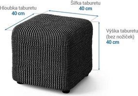 Gaico Huse bielastice COSTINA antracit taburet (40 x 40 x 40 cm)