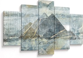 Tablou - Piramide în filtru albastru (150x105 cm)