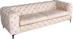 Canapea design Chesterfield, Catifea, Champagner, MODERN BAROCK