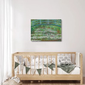 Tablou pe sticlă - Claude Monet, The Japanese Footbridge, reproducere (70x50 cm)