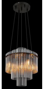 Lustră pe cablu Globo 15698H2 GORLEY 5xE14/40W/230V negru