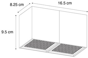 Spot de design auriu cu 2 lumini - Qubo Honey