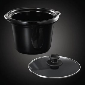 La mâna a doua: Slow cooker Russell Hobbs 24180-56 Tabla, 3,5 litri, Vas din ceramica, 3 programe, Negru