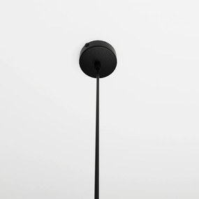 Pendul modern negru cu glob din sticla fumuriu Cosmo