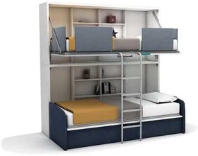 Set pat rabatabil orizontal suprapus cu canapea de 2 locuri - SMART BUNK SOFA SET(90X190)