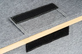 Cutie de depozitare G21 40 x 30 x 15 cm, dinbambus cu capac, gri