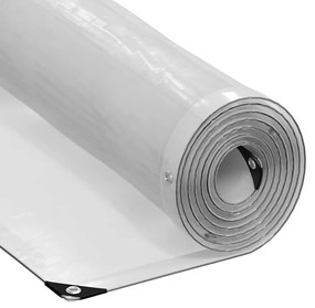 vidaXL Prelată transparentă cu inele de fixare, polietilenă, 3x4 m