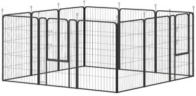 PawHut Parc pentru câini, parc 12 panouri modulabil și pliabil, portabil din oțel cu ușă 68 x 100 negru | Aosom Romania