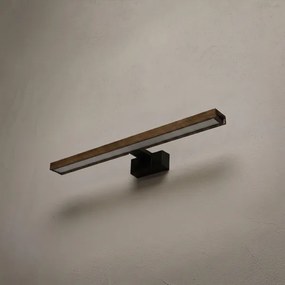 Brilagi -LED Iluminare pentru oglindă de baie 3 în 1 WOODY MIRROR LED/12W/230V IP44 negru/stejar nuc