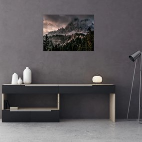 Tablou pe sticlă - Munții stâncoși (70x50 cm)